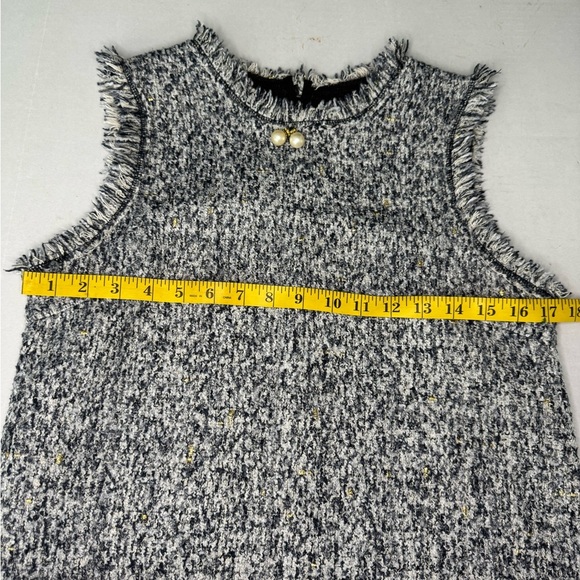 N.I.W.I.Y. Tweed Sleeveless Dress with Pearl Accents.   #63 - Picture 9 of 11